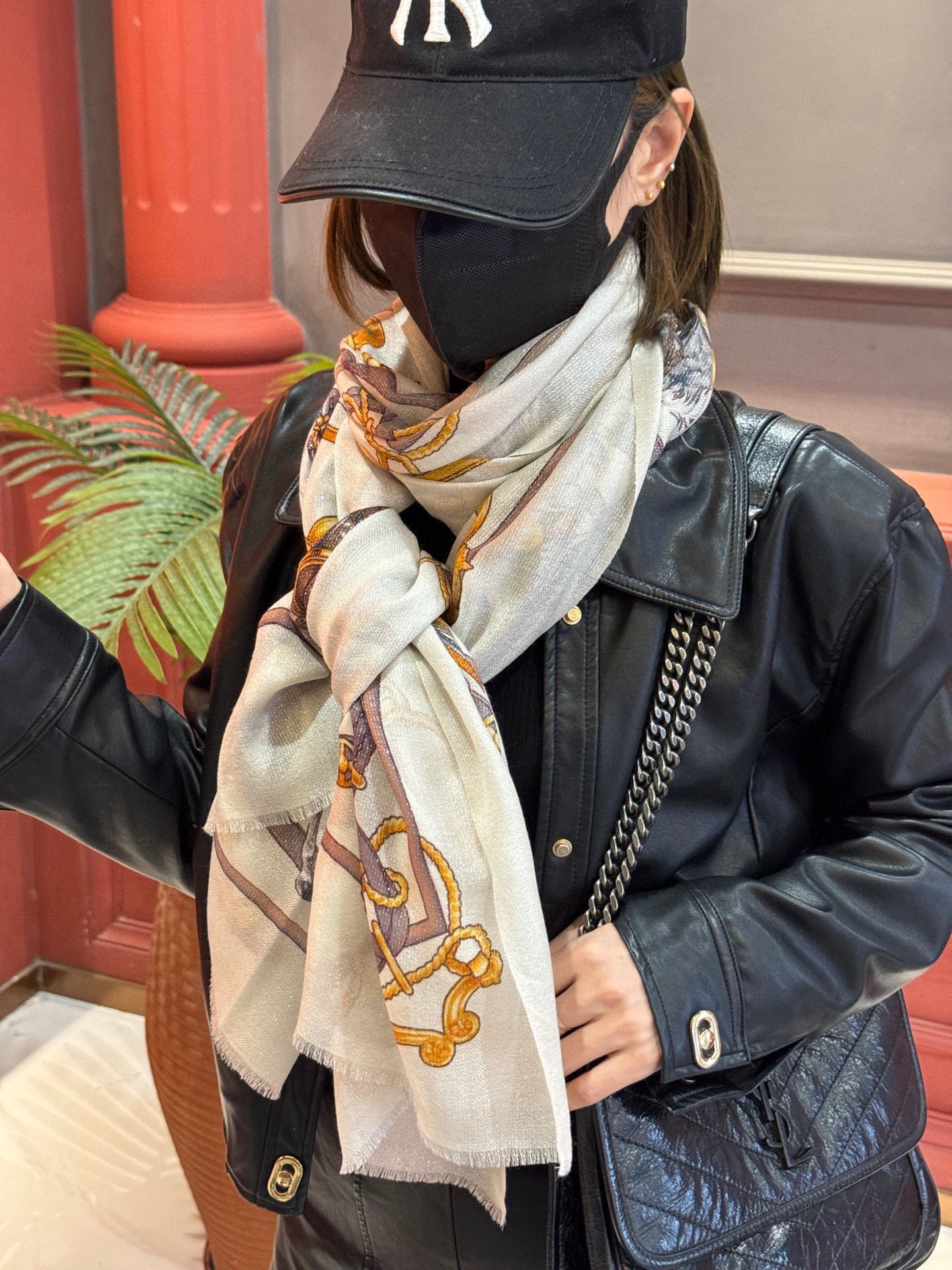 Длинный шарф Hermes Classic Gear 2024 - 110-200