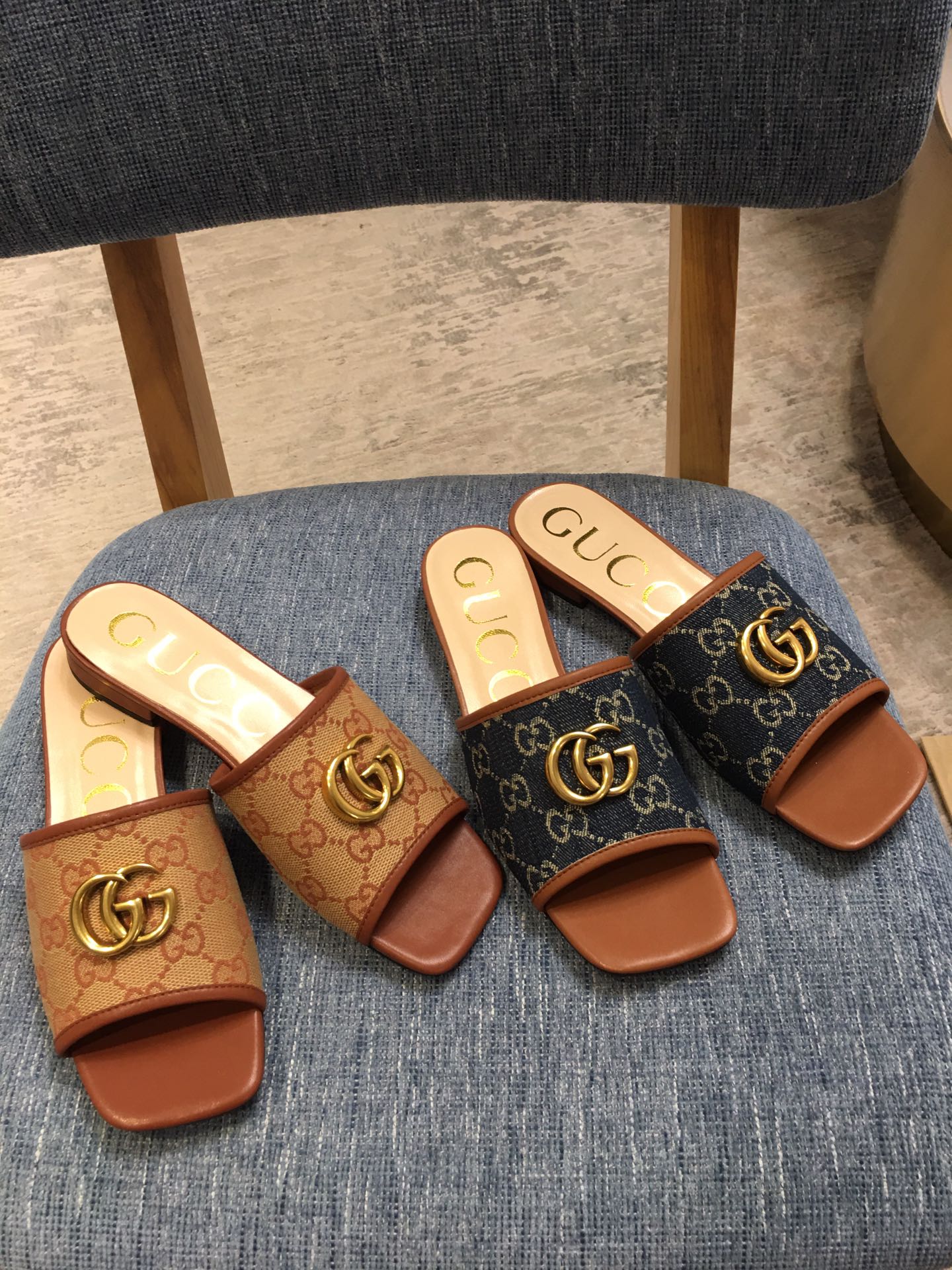 Тапочки Gucci с квадратным носком