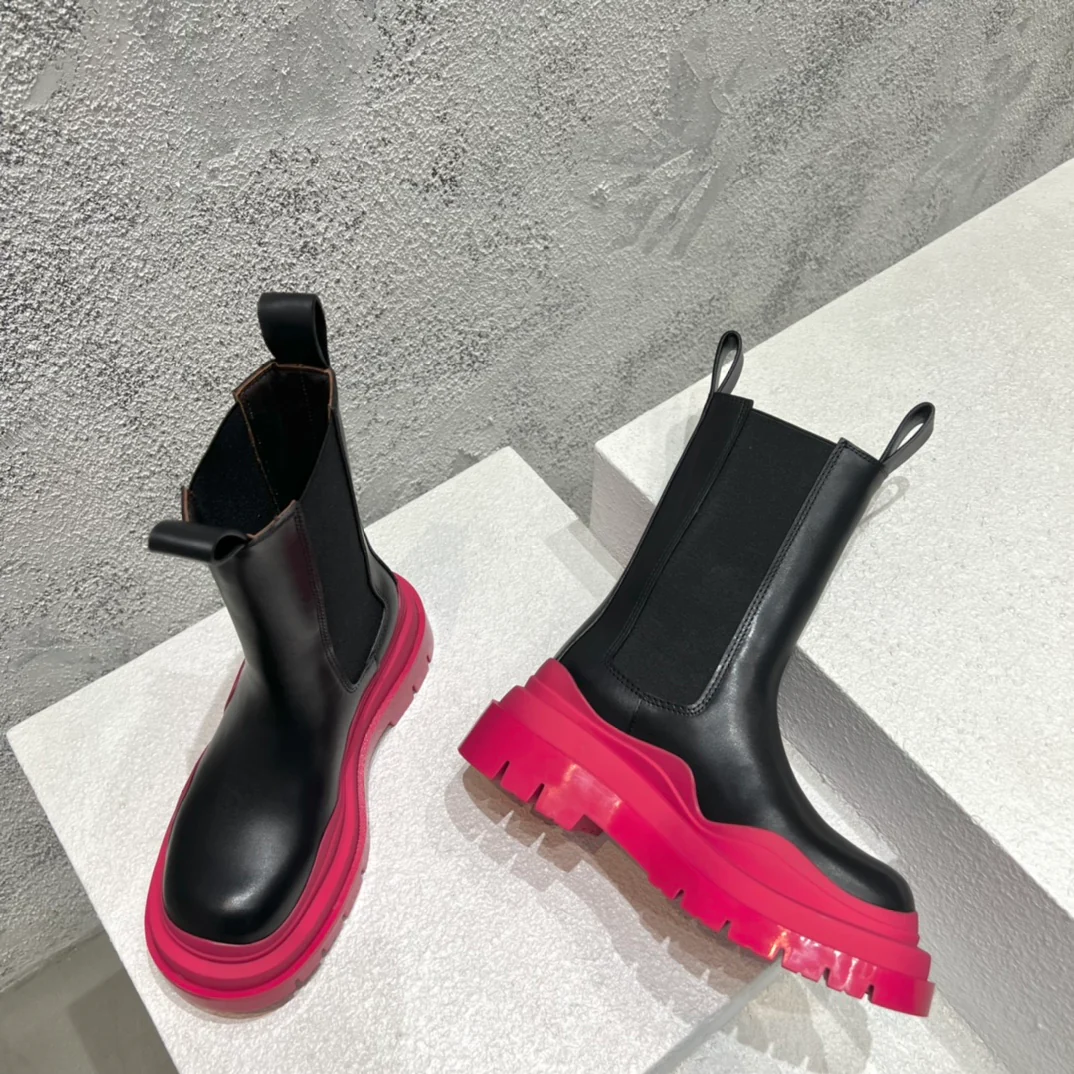 BV-22ss - Британские ретро-сапоги до середины икры - Унисекс - Черный Foundation - 1