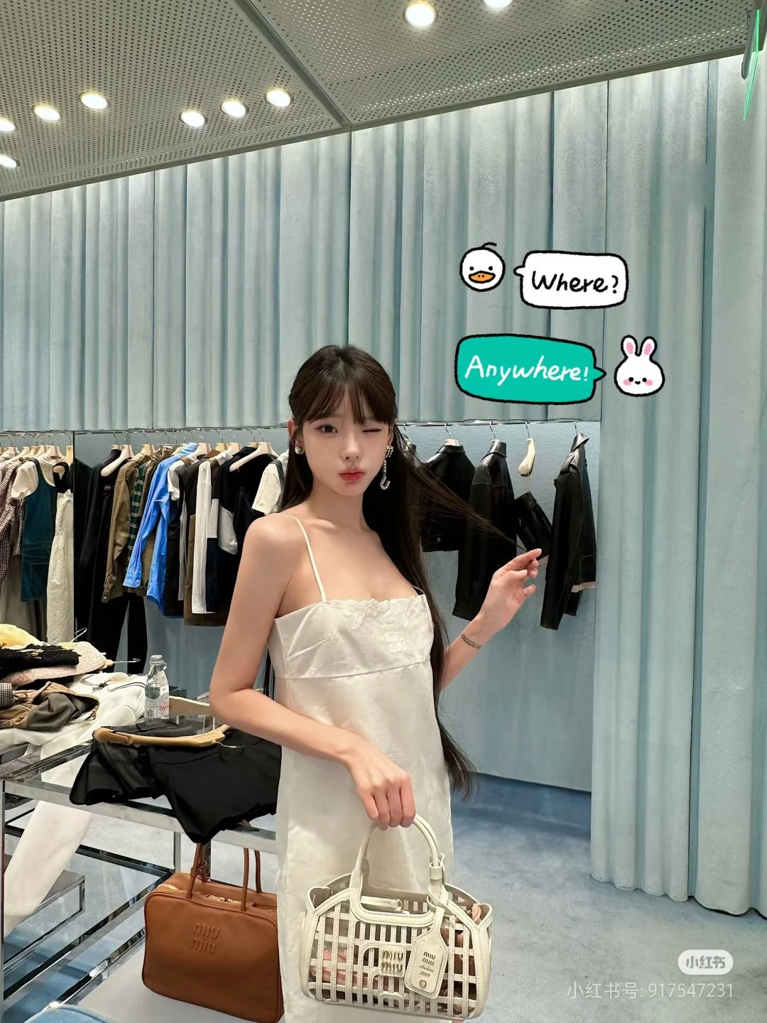 Корзинка из кожи наппа Miu Miu-5ba294 - абрикосово-розовый