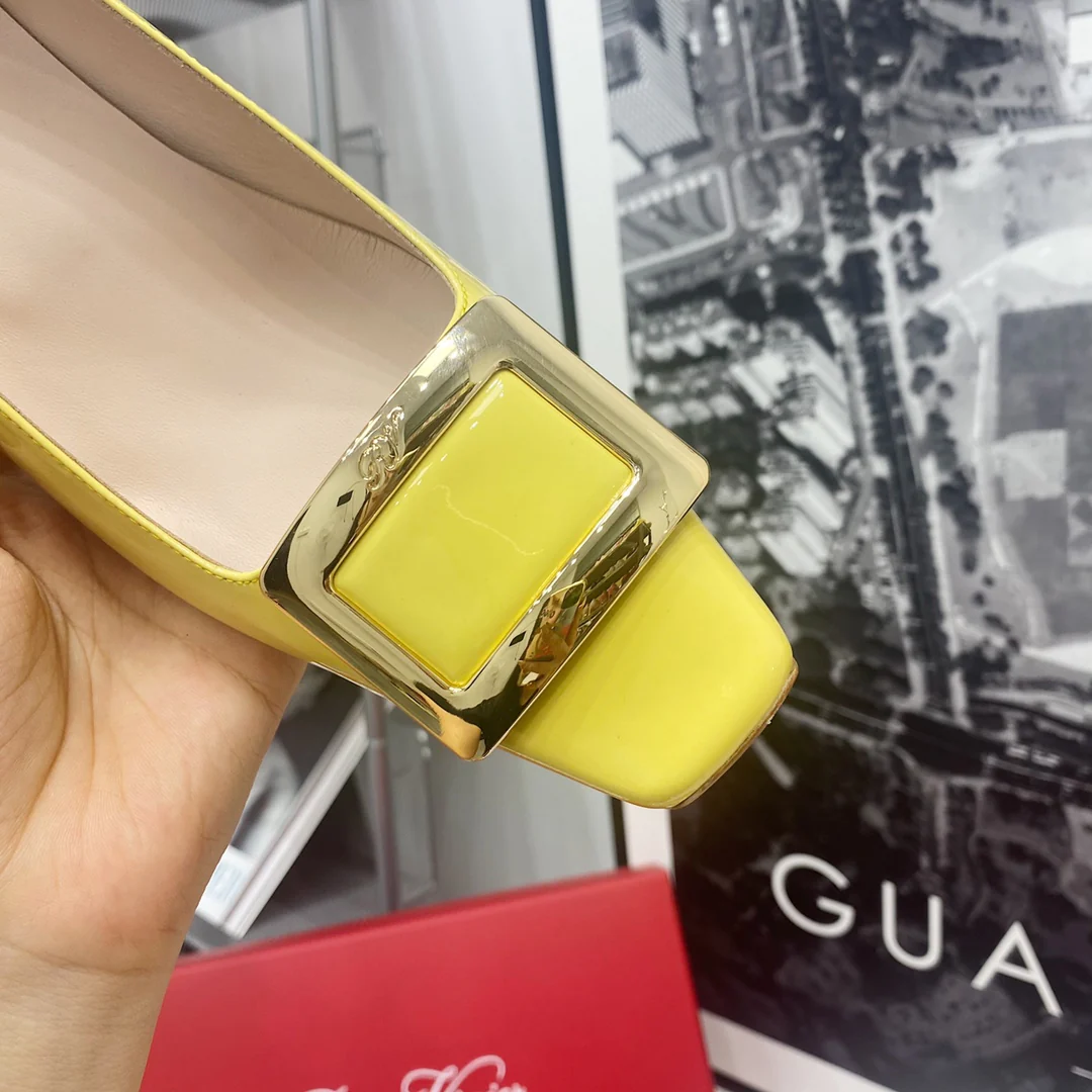 Каблук квадратный RV-4-5 см - желтый