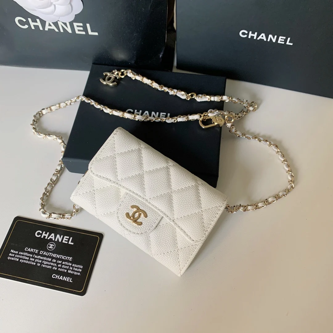 Кошелек для монет Chanel CF на цепочке - 2 шт.