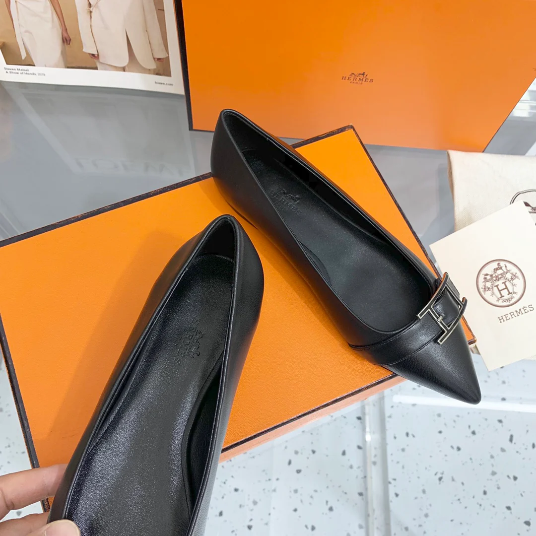 Hermes - Балетки из овечьей кожи