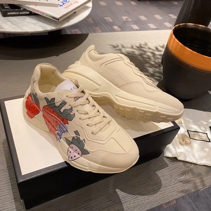 Массивные кроссовки Gucci - унисекс - 5