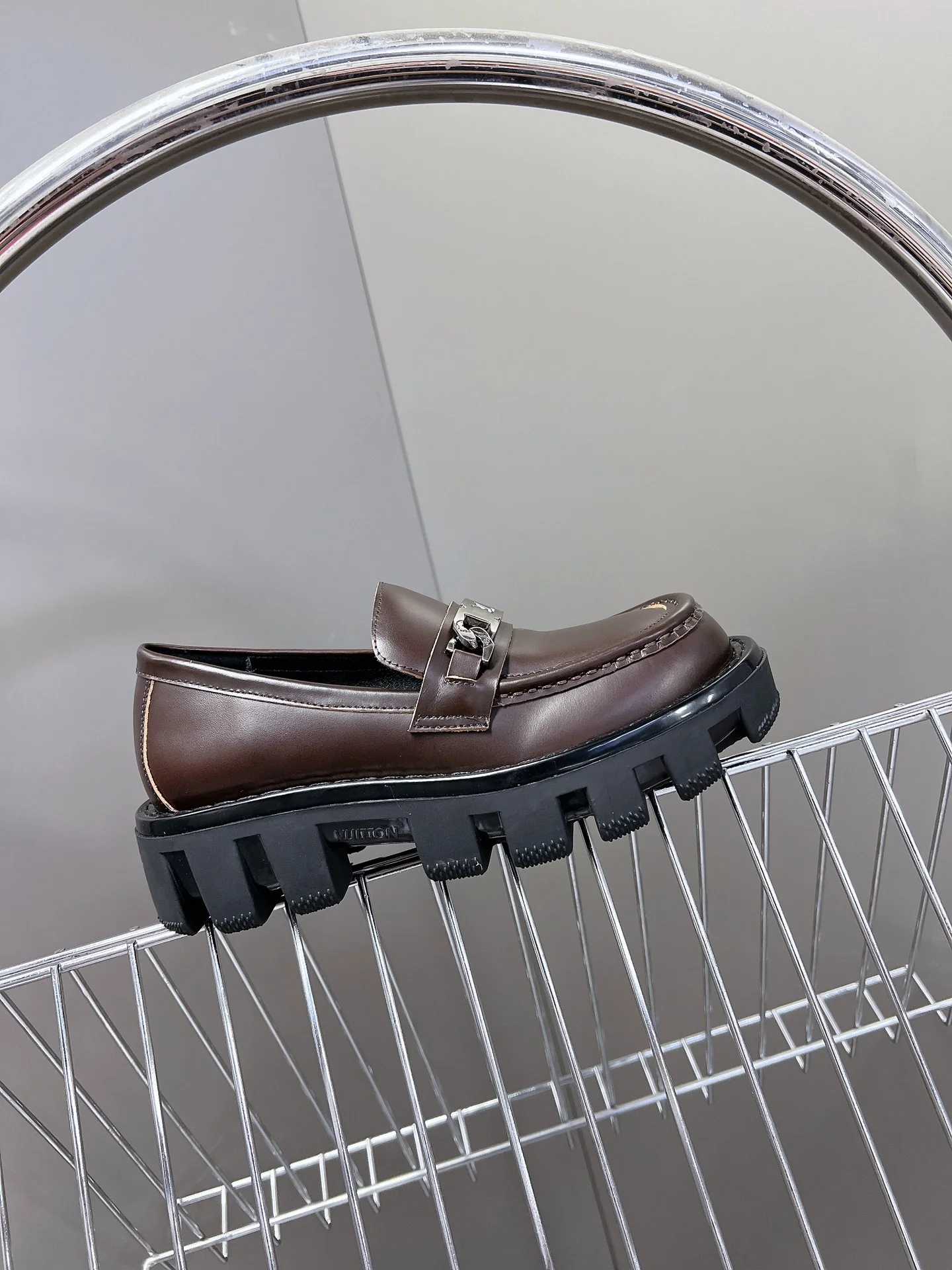 LV - Кожаные туфли на платформе - Темно-коричневые