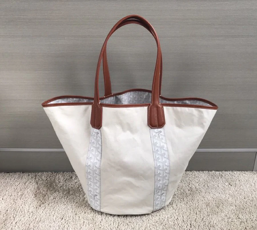 Новинка 2018 года от Goyard - в стиле Сунь Цзяня - двусторонняя пляжная сумка - белая