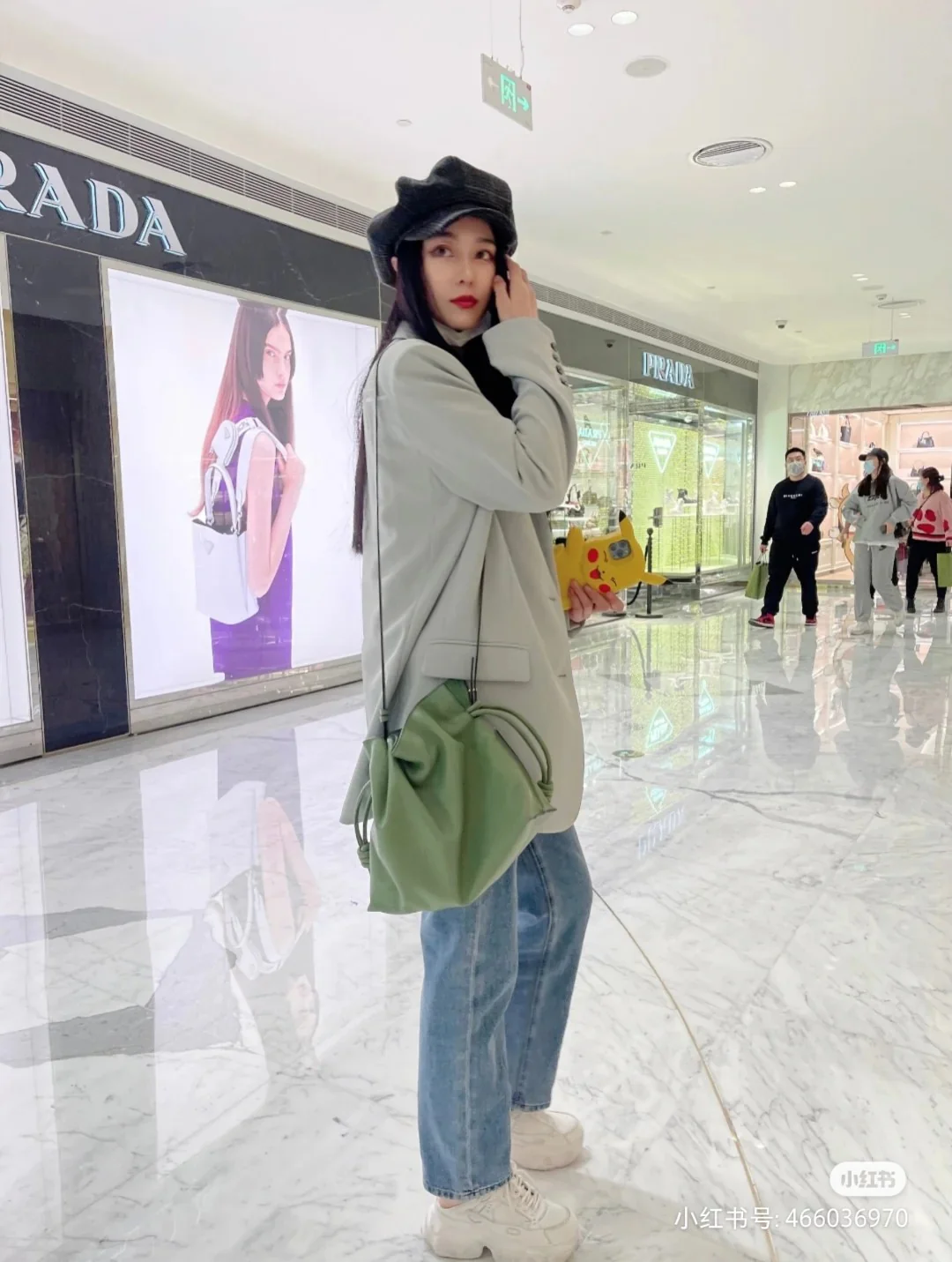 Loewe 2020 Upgraded Flamenco Leather Grass Green