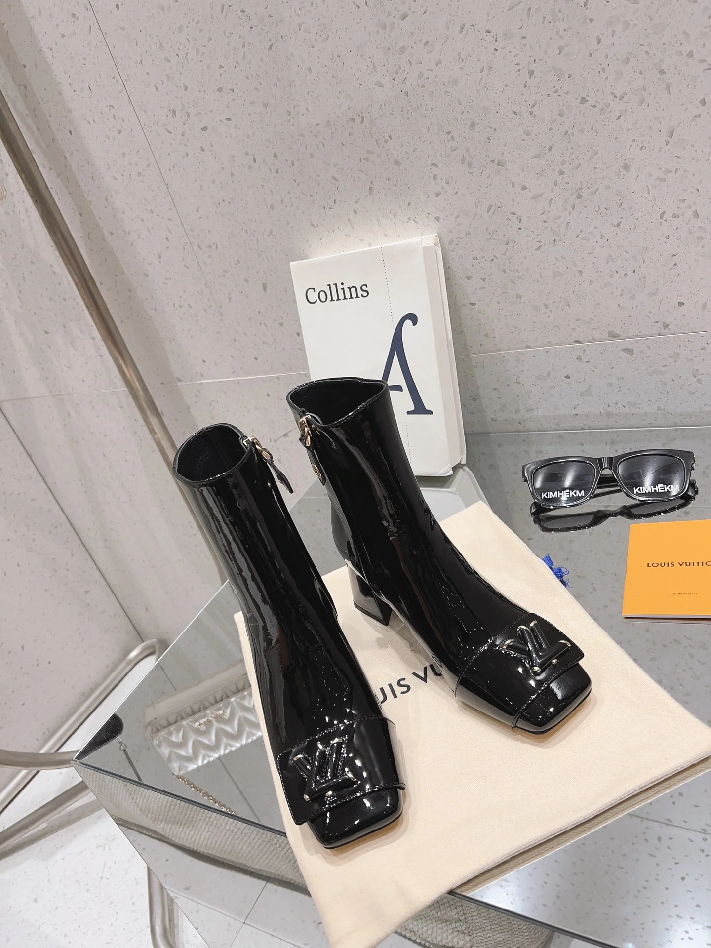 LV-2024 - Сапоги на высоком каблуке - Черные