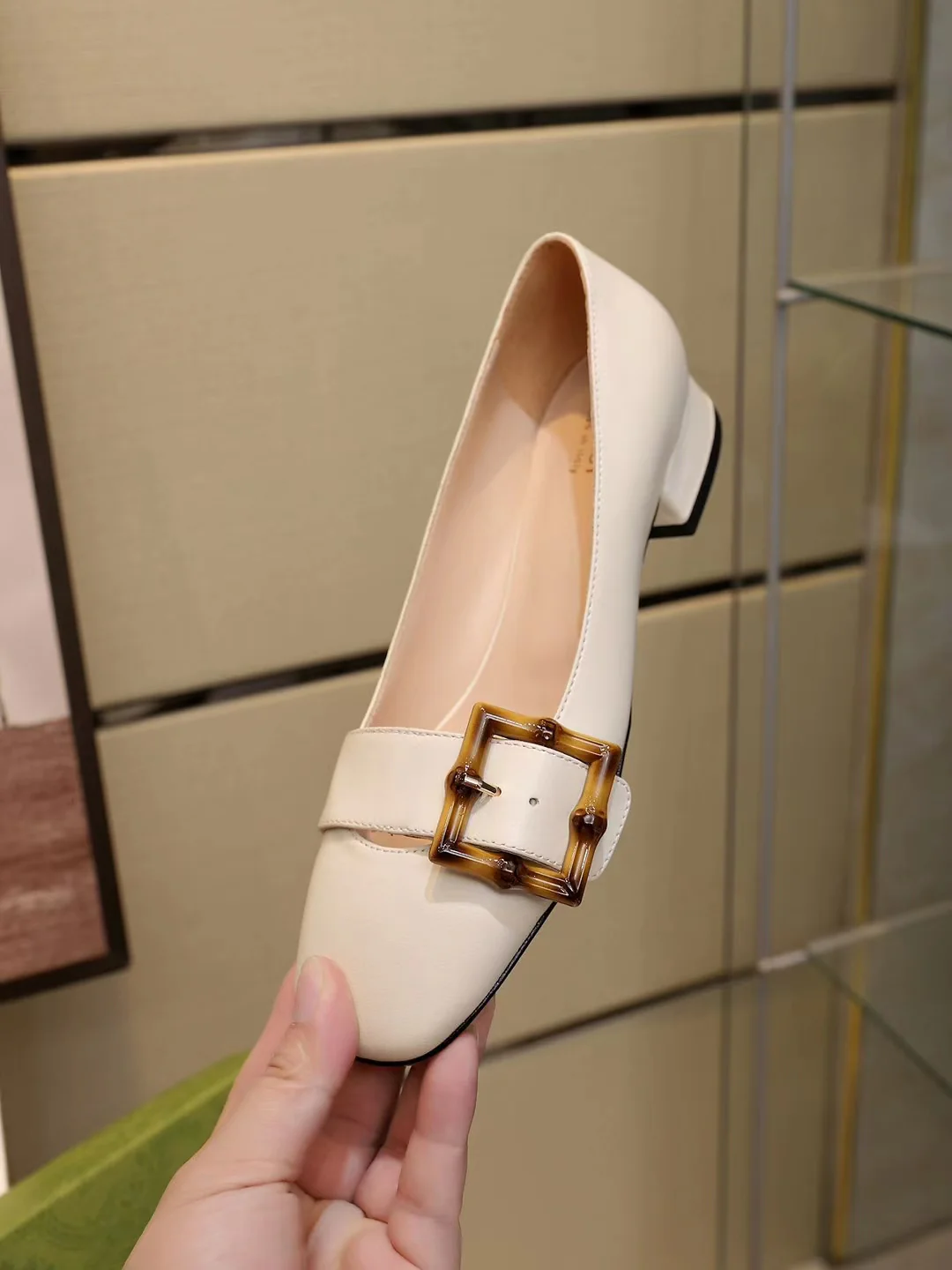 Gucci - Бамбуковая пряжка для обуви - Туфли на низком каблуке