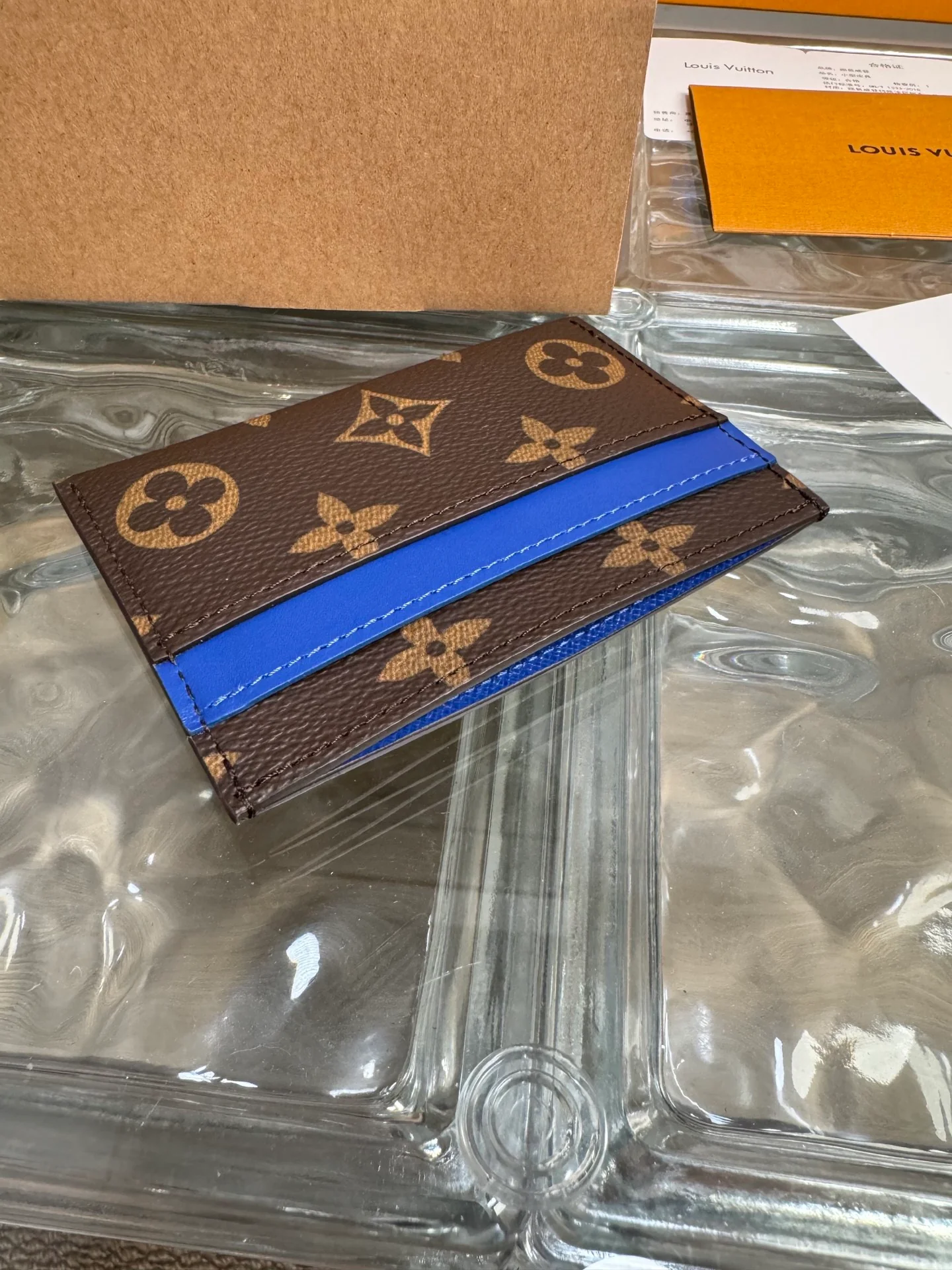 LV-m12843-monogram-macassar card holder-blue