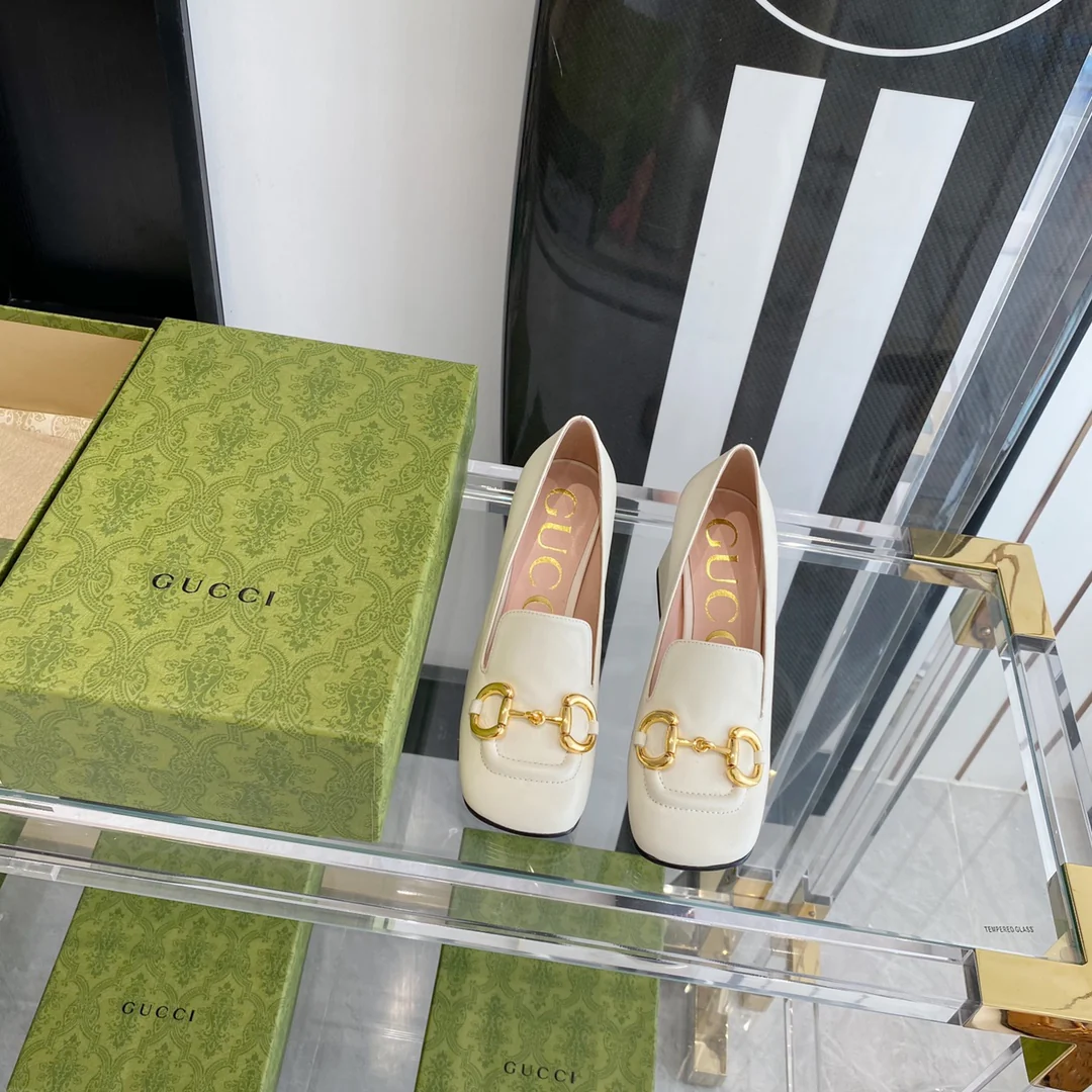 Туфли Gucci Retro с квадратным носком и массивным каблуком - 3