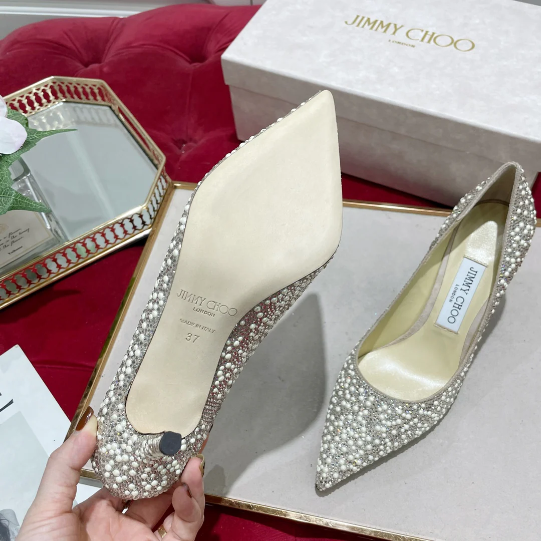 Джимми - Перламутровое лицо - Туфли на высоком каблуке с острым носком