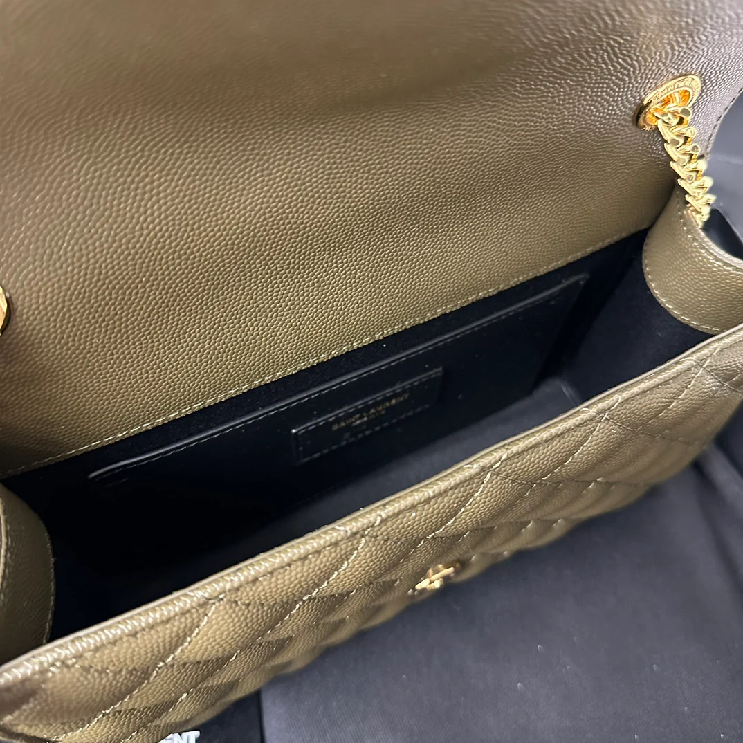 Конверт YSL, маленький, темно-зеленый