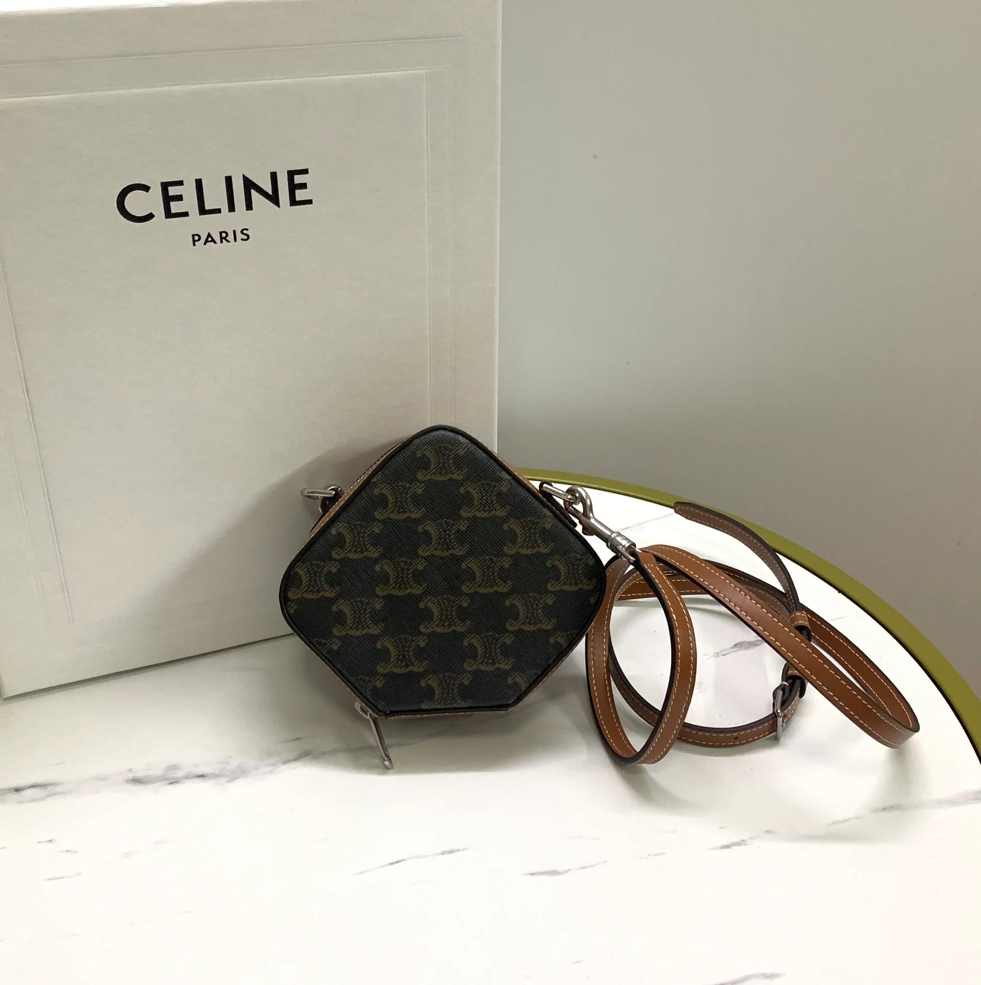 Сумка-коробка Celine - коричневая