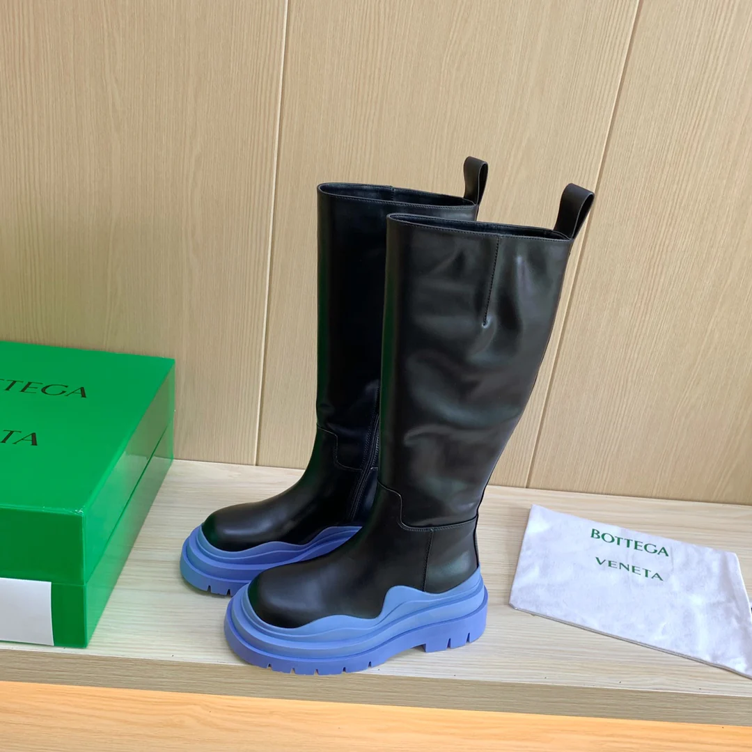 Новые высокие сапоги BV-22 осенне-зимняя коллекция - синяя подошва