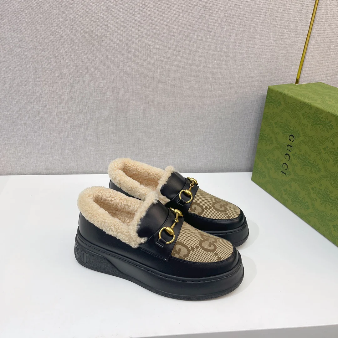 Gucci - Меховые зимние сапоги