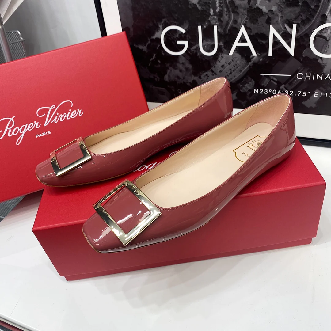 RV - Плоское дно с квадратным носком - Розовый цвет