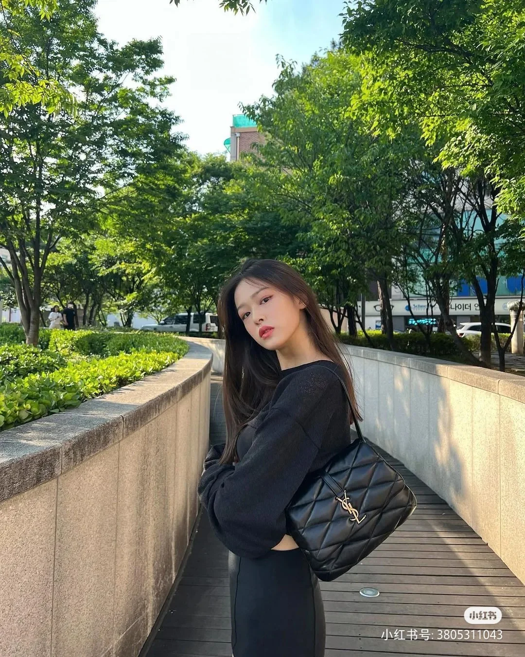 Сумка через плечо YSL-le-57 - черная