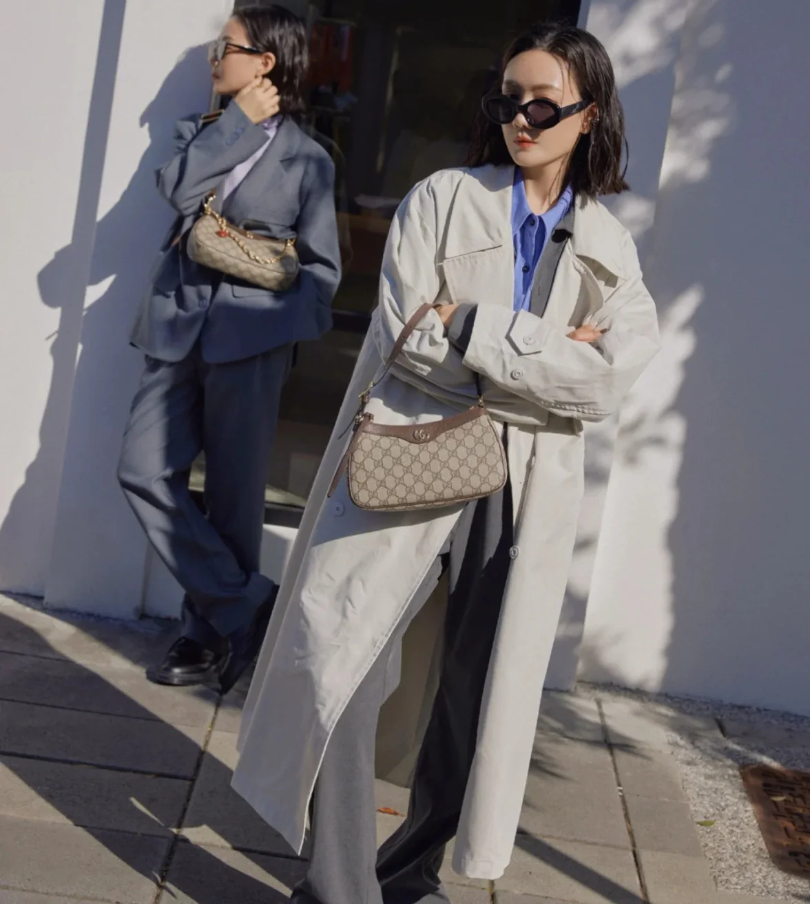 Сумка-хобо Gucci с монограммой.