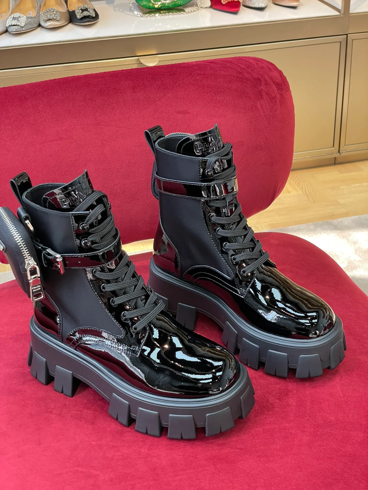 Тактические ботинки Prada 2024 — черные