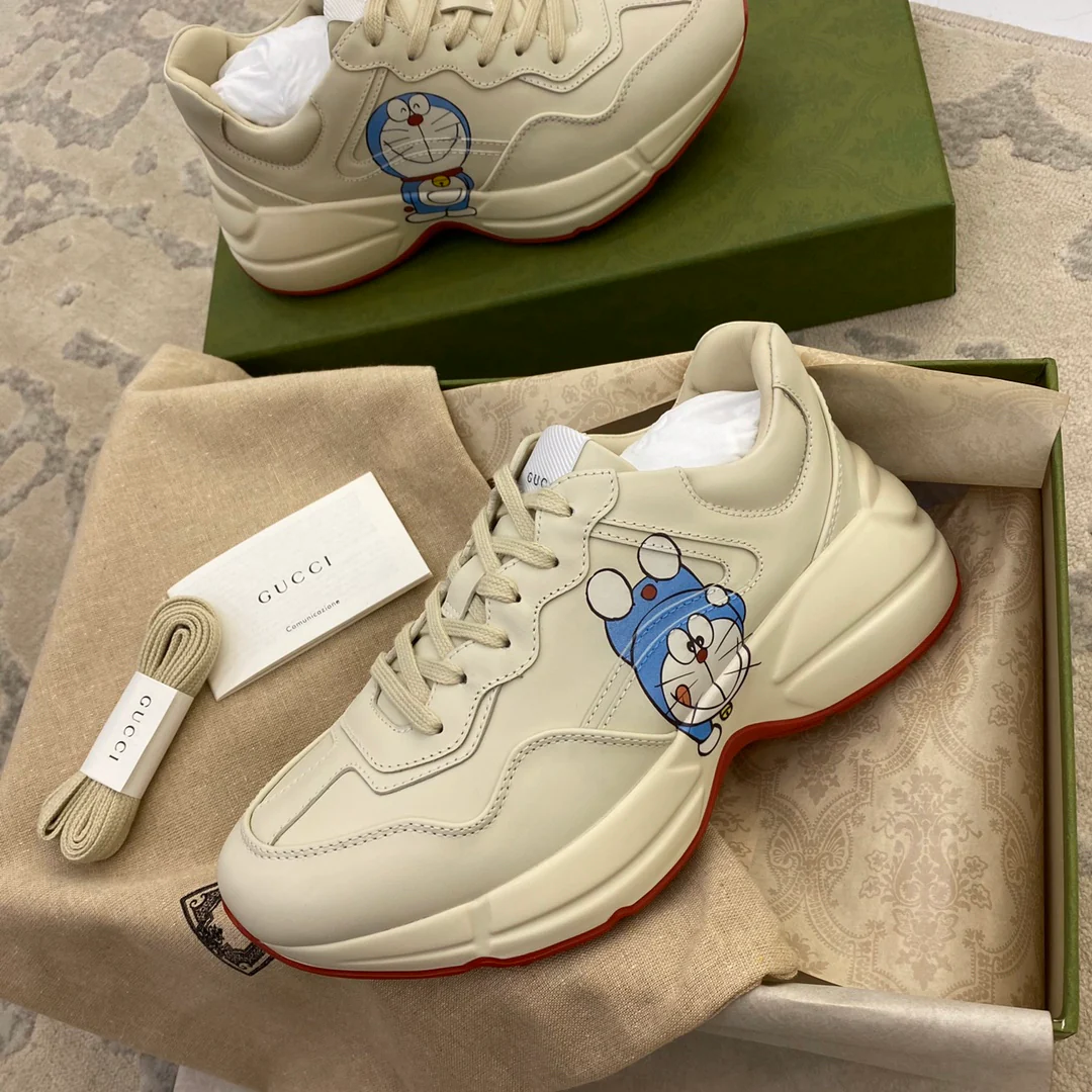 Массивные кроссовки Gucci - унисекс - 18