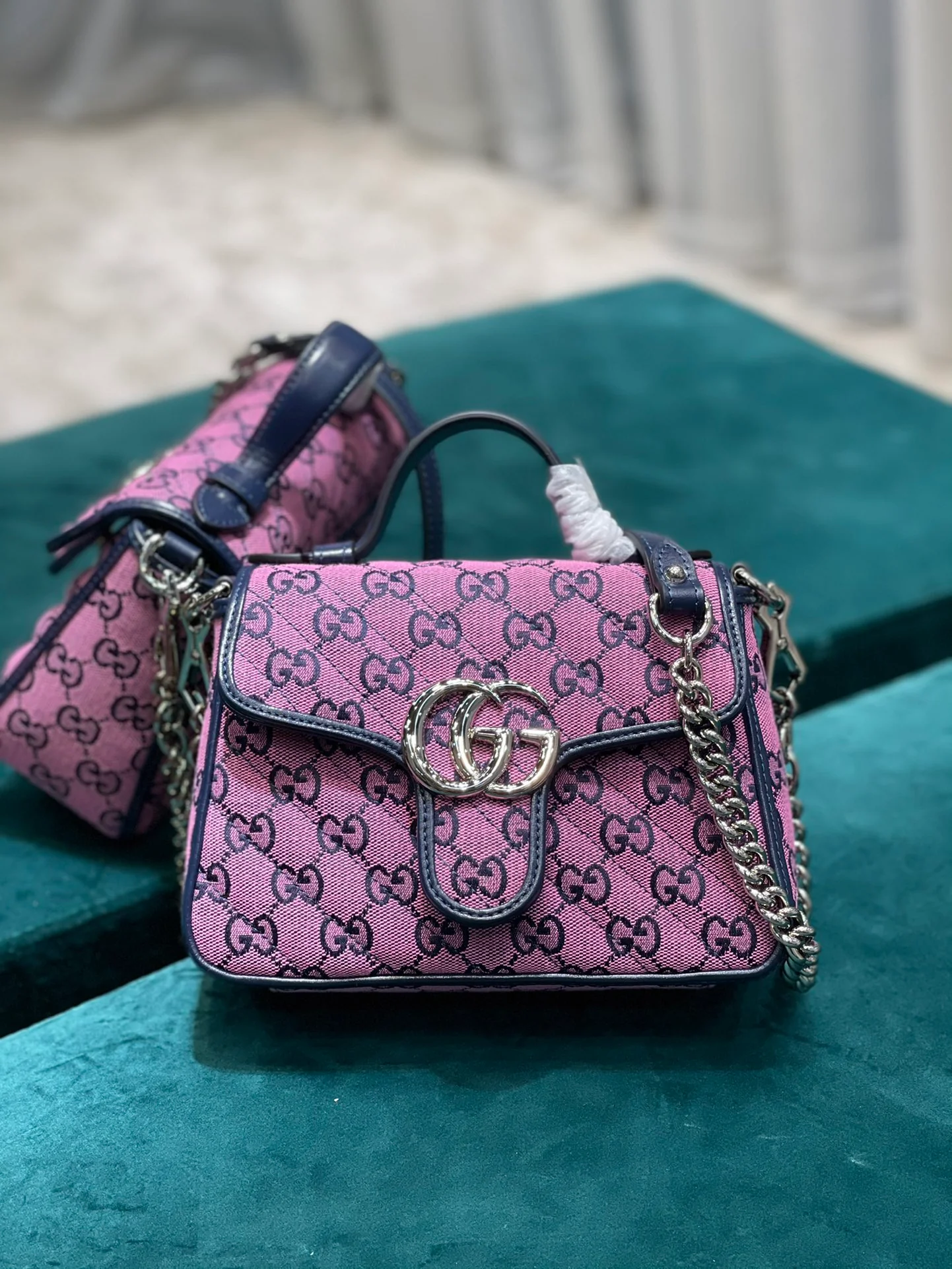 Сумка-тоут Gucci из серии Marmont - 21-15-5-8 см-3