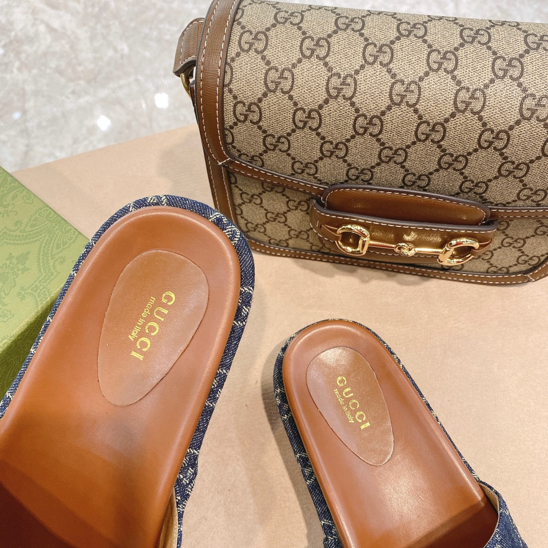 Сандалии на платформе Gucci - 1