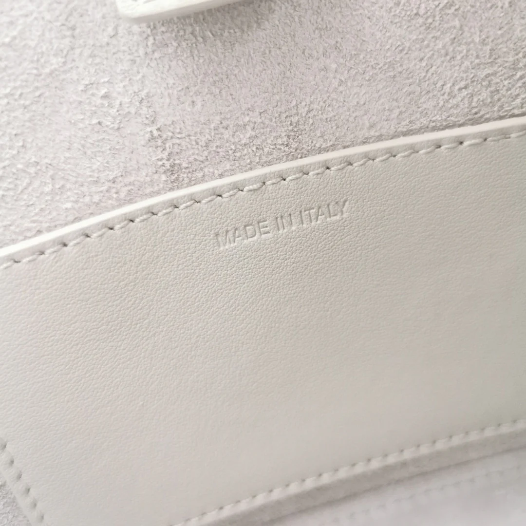 Сумка-ведро Celine с тиснением - Мини - Белая