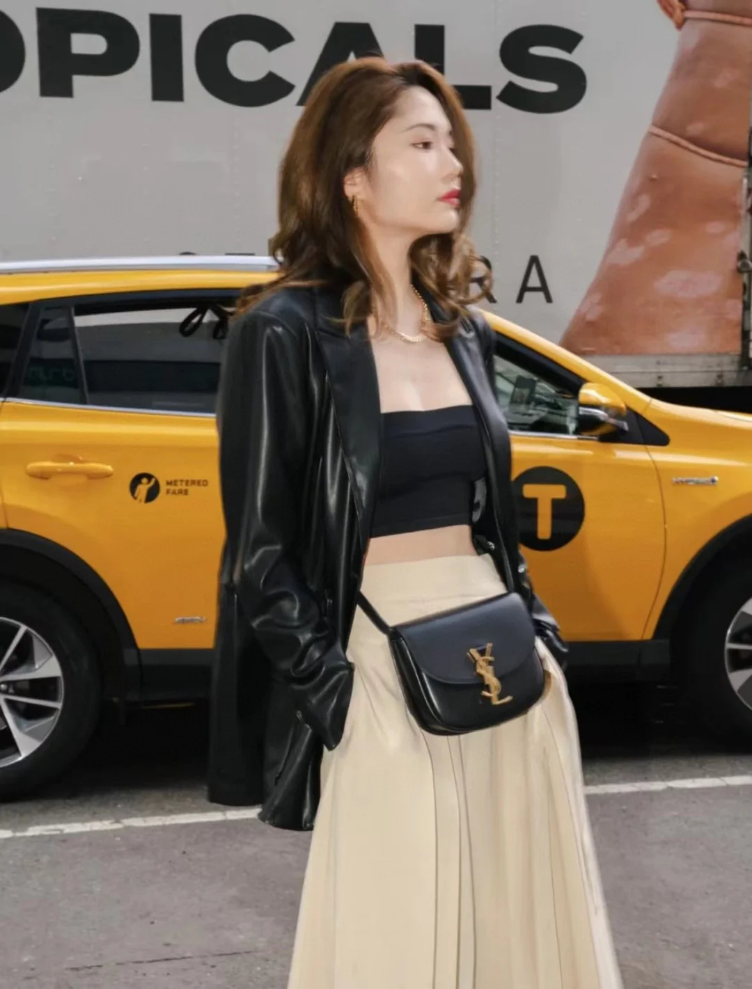 Сумка-седло YSL-Kaia-черная