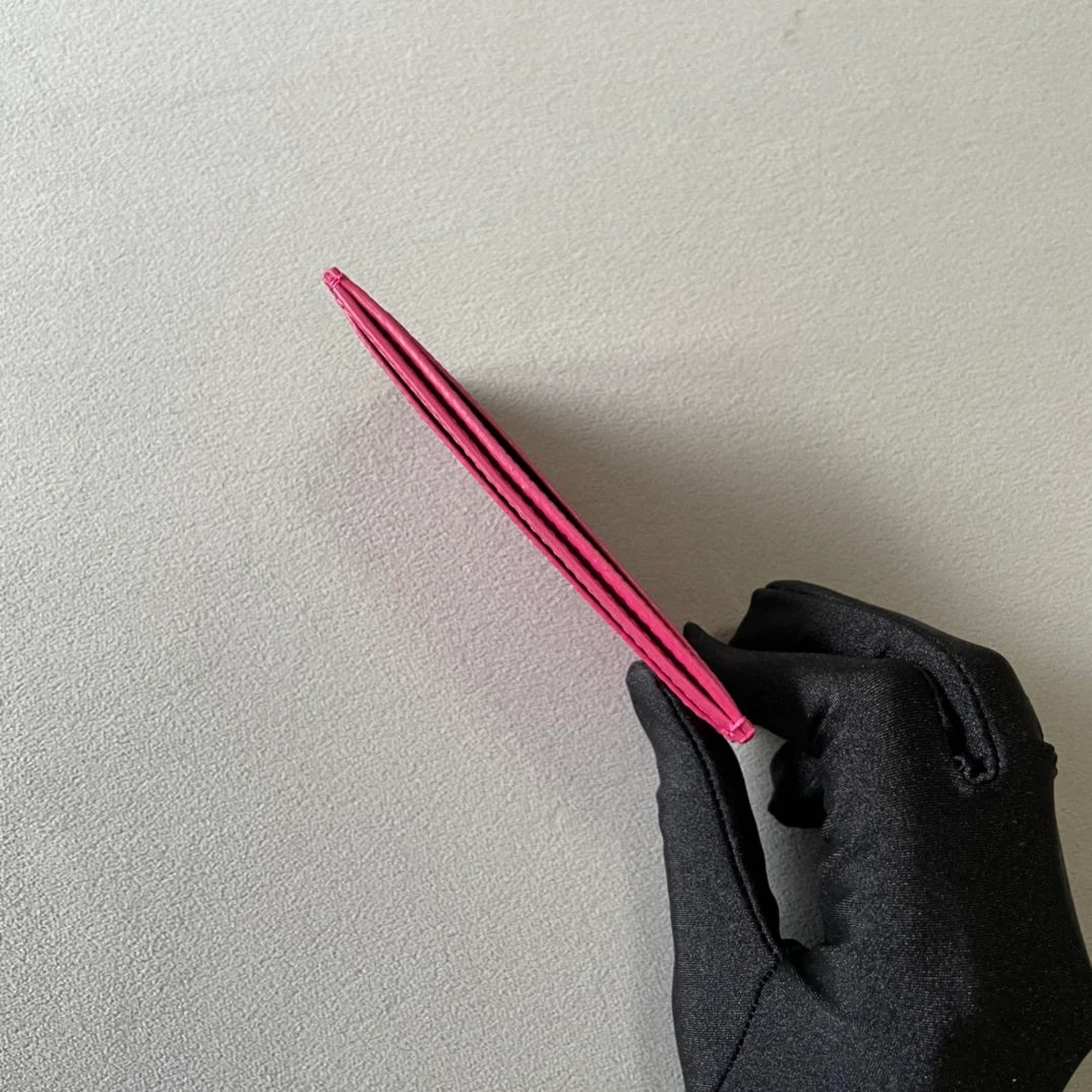 Небольшой держатель для карт Celine - зернистая телячья кожа - розово-красный