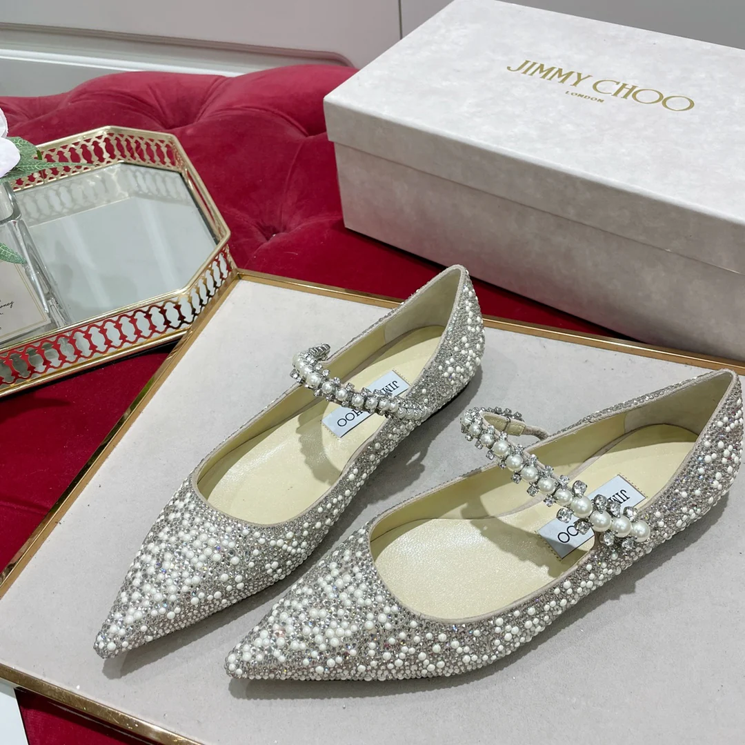 Jimmy - Жемчужное ожерелье - Туфли с острым носком - Балетки