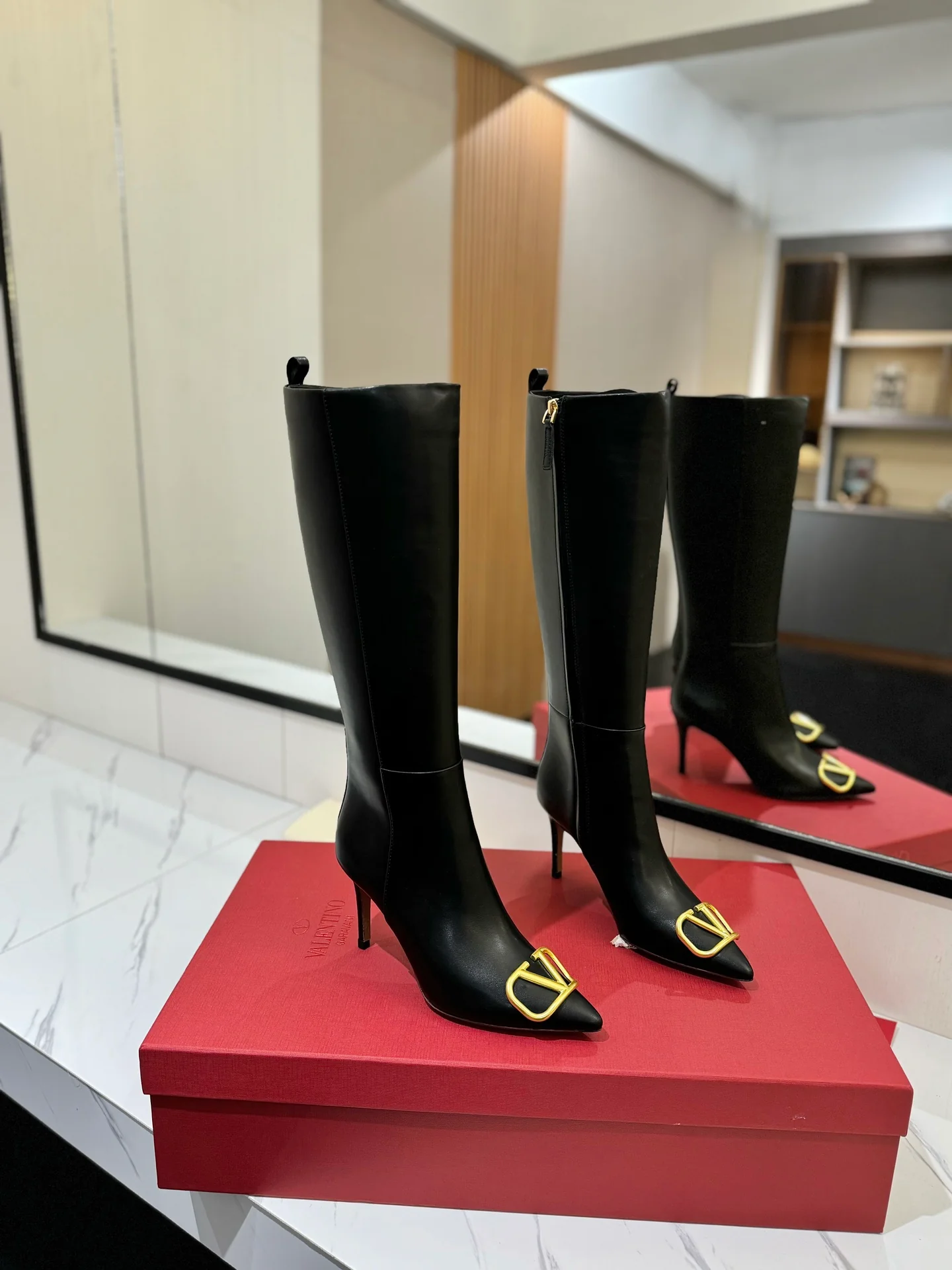 Ботинки для верховой езды Valentino 2024 - черные