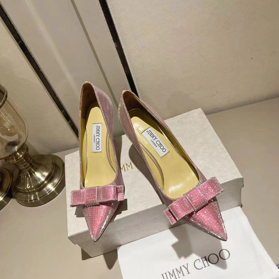 Туфли на высоком каблуке Jimmy Paris Window Custom-Made Bling-Bling High Heels - 8-5 см - розовые