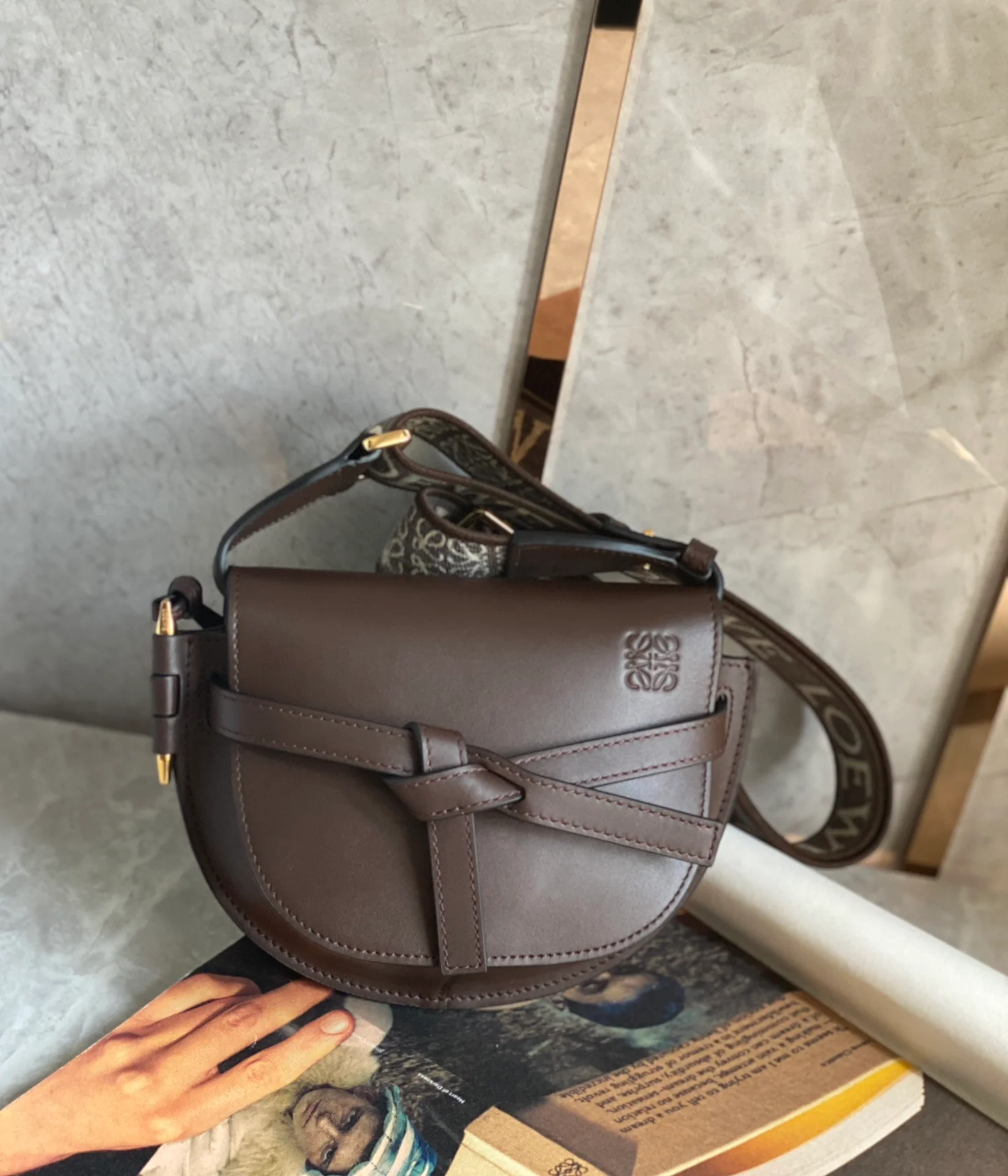 Loewe Gate Dual Dark Brown Mini