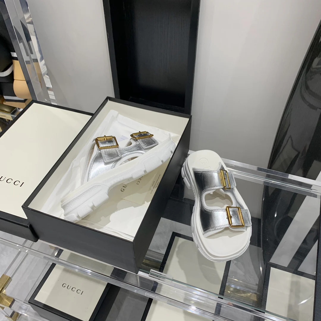 Тапочки на платформе Gucci - 1