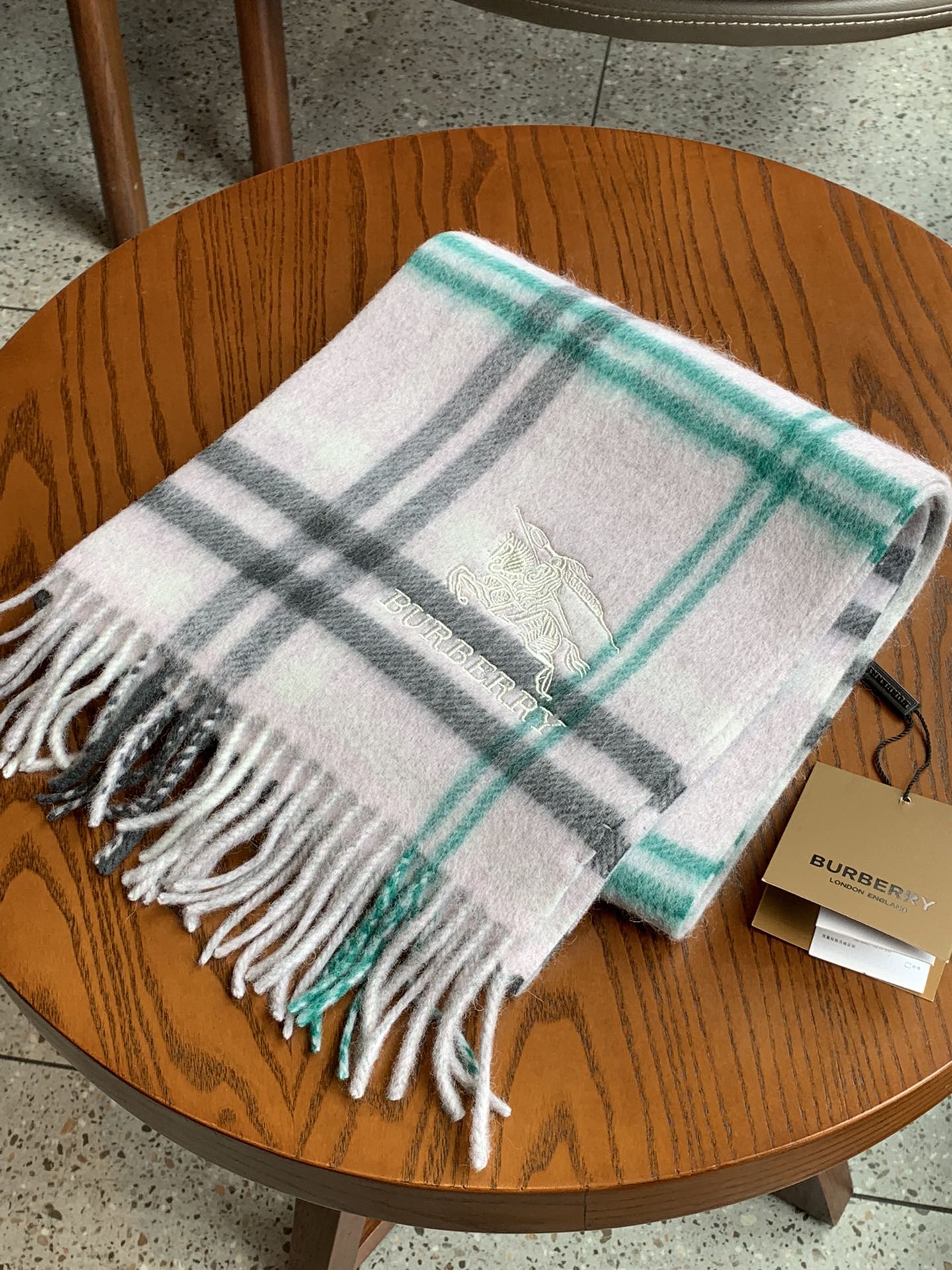 Классический кашемировый клетчатый шарф Burberry - 25 см - 190 см