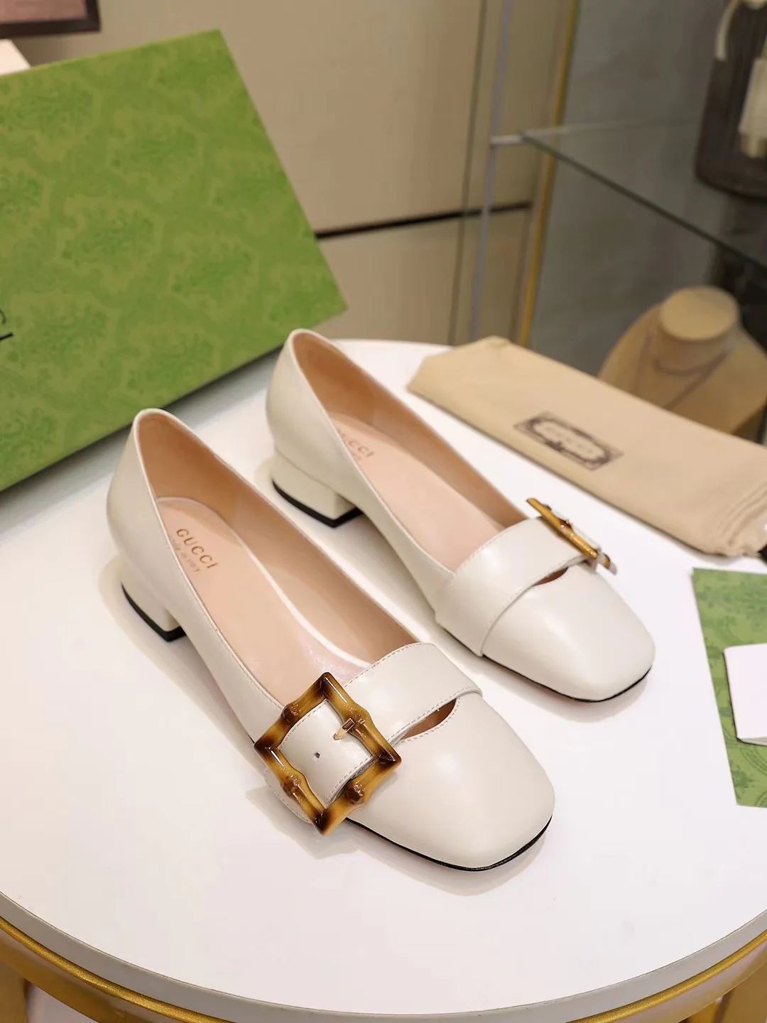 Gucci - Бамбуковая пряжка для обуви - Туфли на низком каблуке