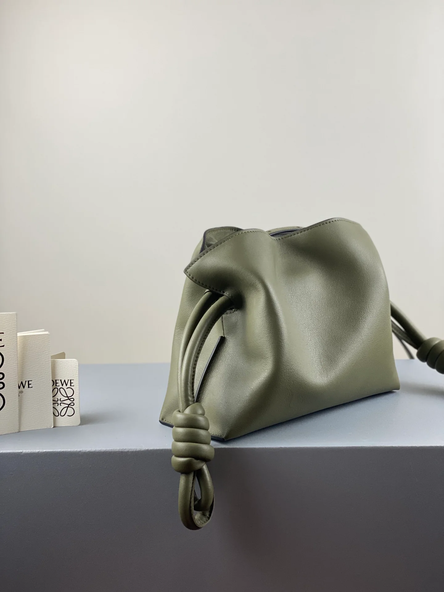 Loewe 2020 Upgraded Flamenco Mini Leather Avocado Green