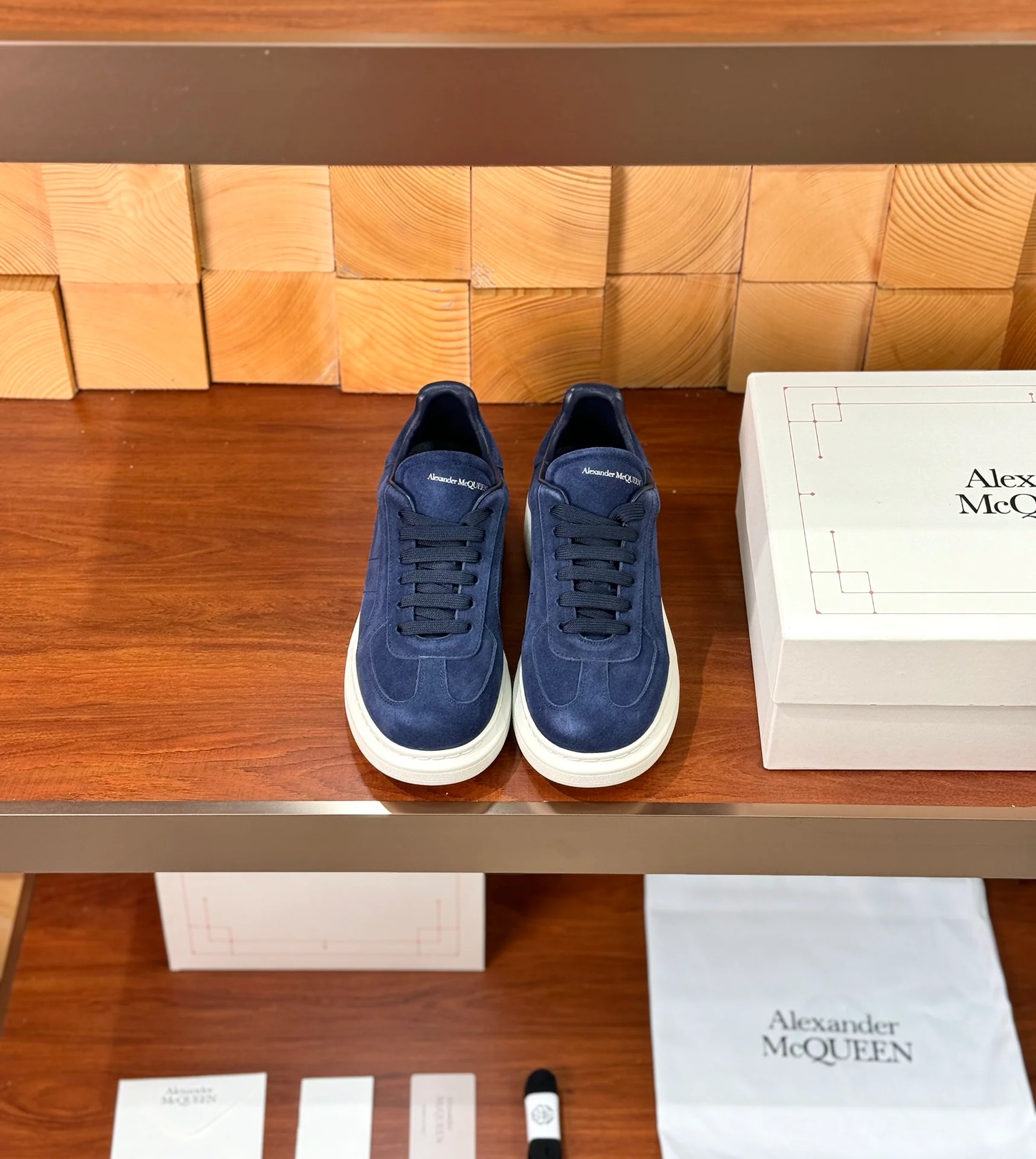 Повседневные туфли McQueen 2024 - синие