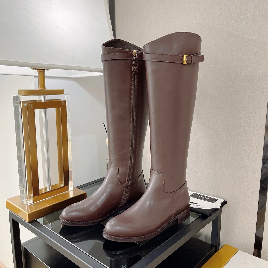 Ботинки Chanel с подиума 2022 года - Ботинки-каскадеры - Коричневые