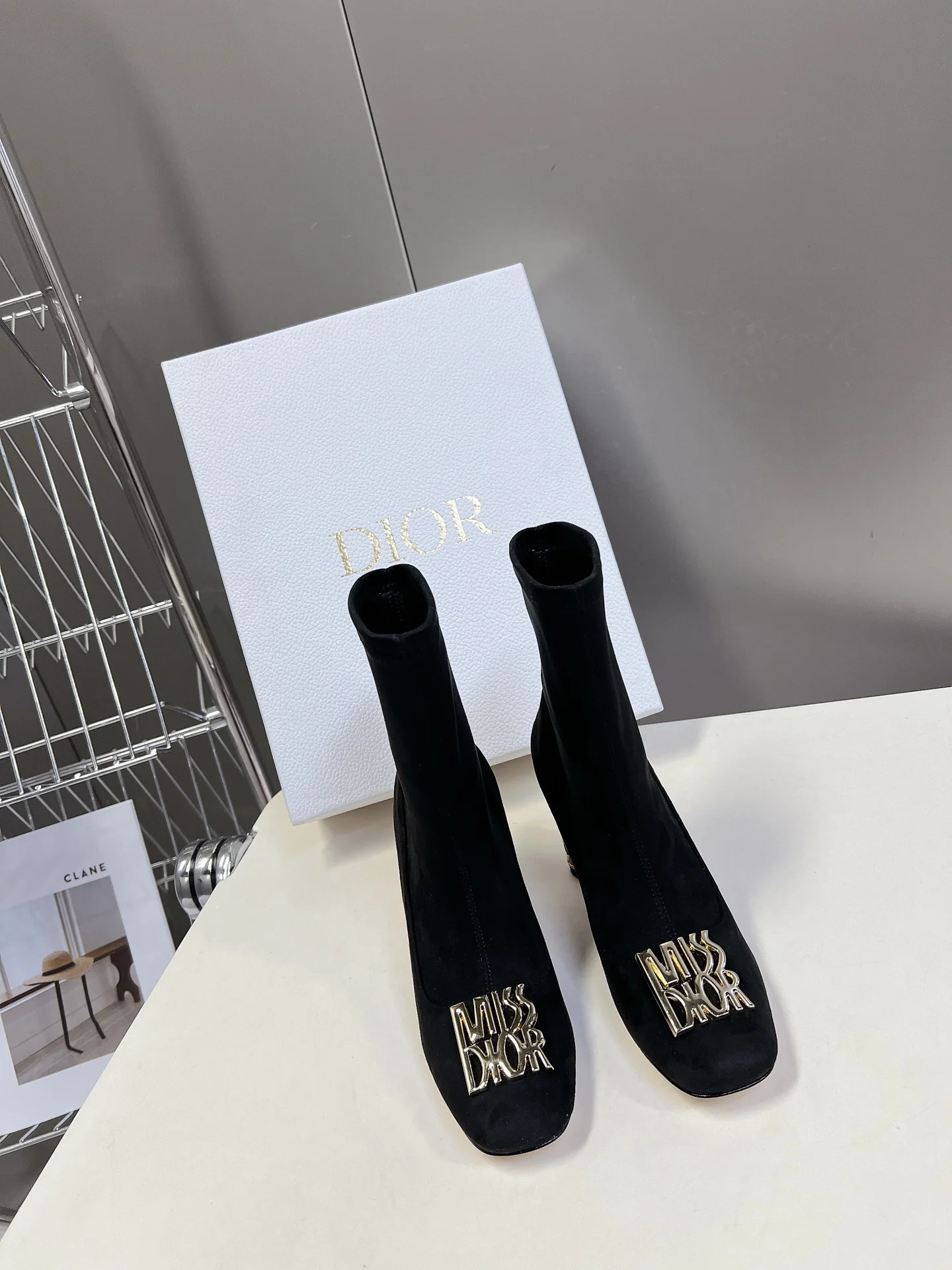 Сапоги для верховой езды Dior 2024, 8 см, черные