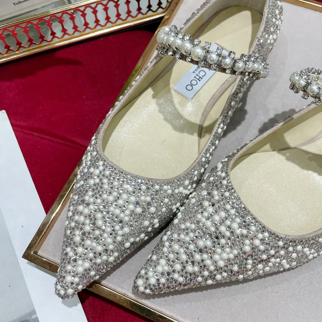 Jimmy - Жемчужное ожерелье - Туфли с острым носком - Балетки