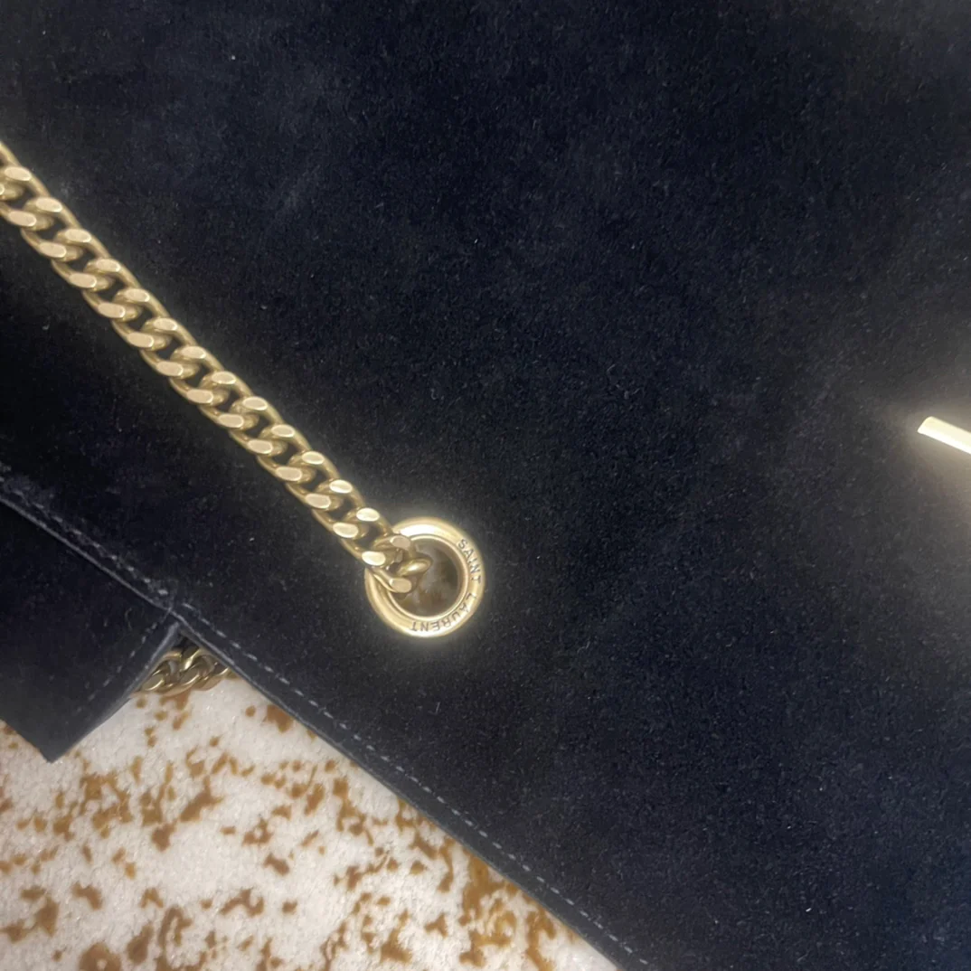 YSL-kate Double Bread - Тонкая овечья кожа - Черный - 22 см