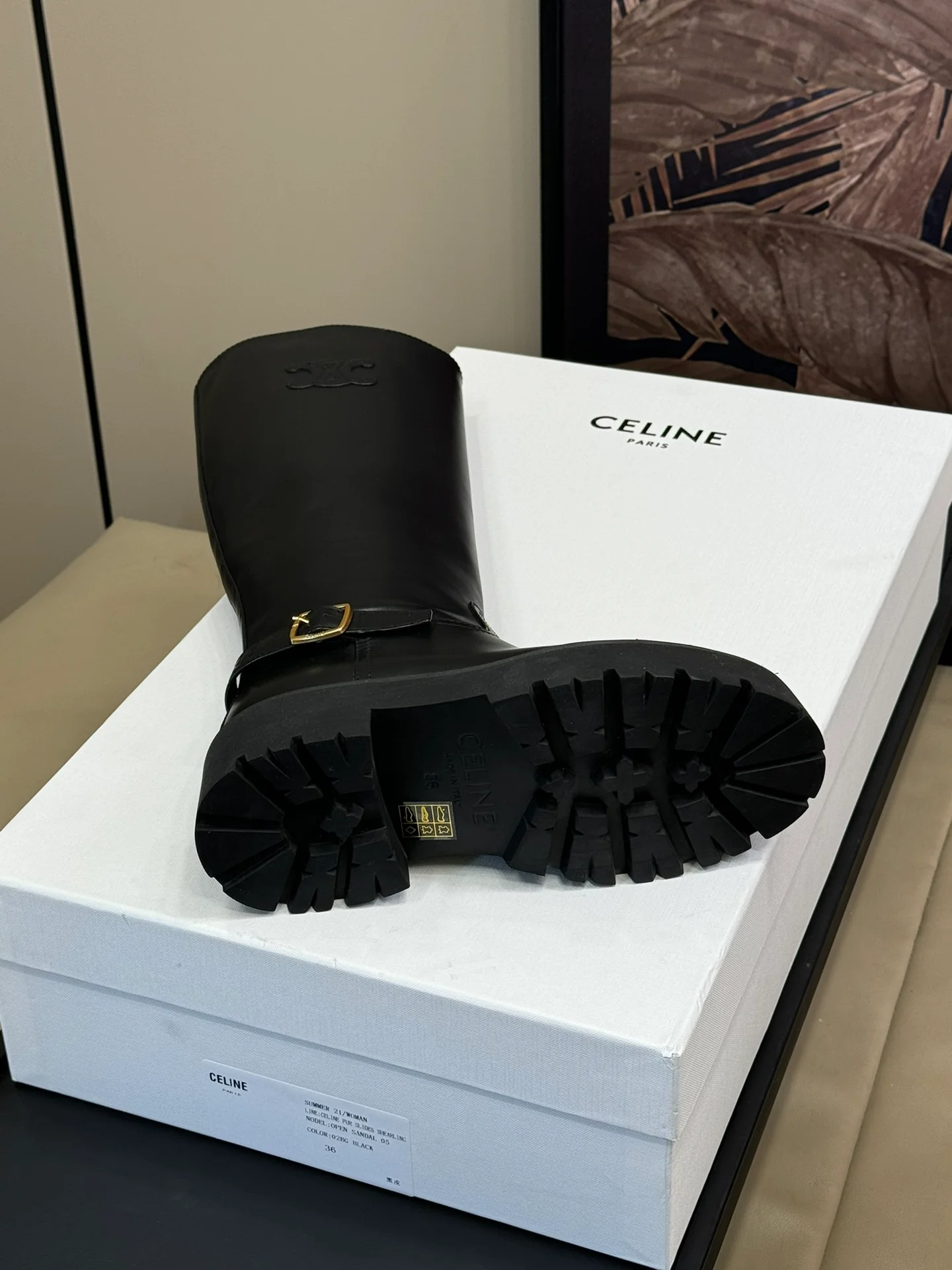 Ботинки Celine Knight 2024 - черные