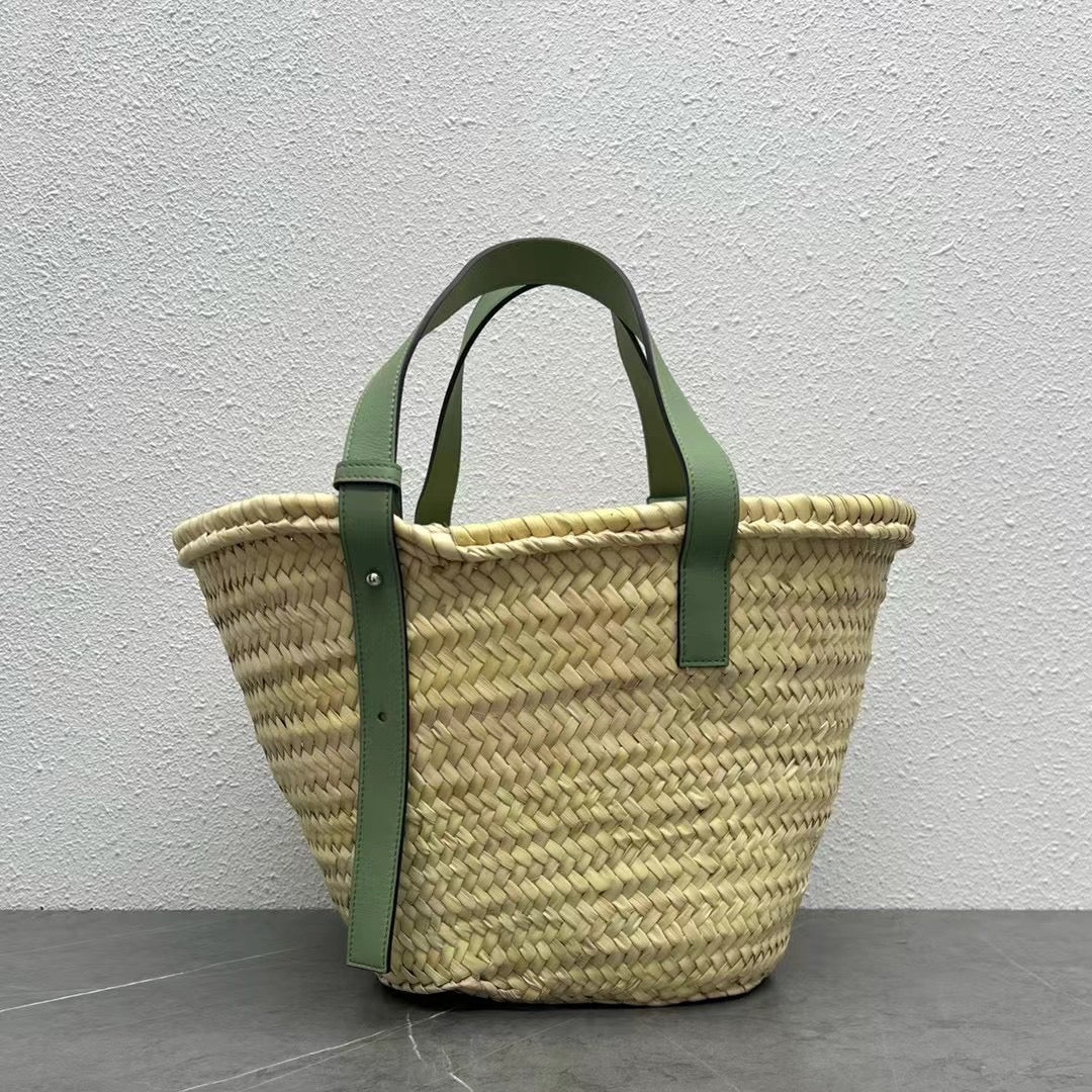 Соломенная сумка Loewe - 40 см - Большая - Зеленая