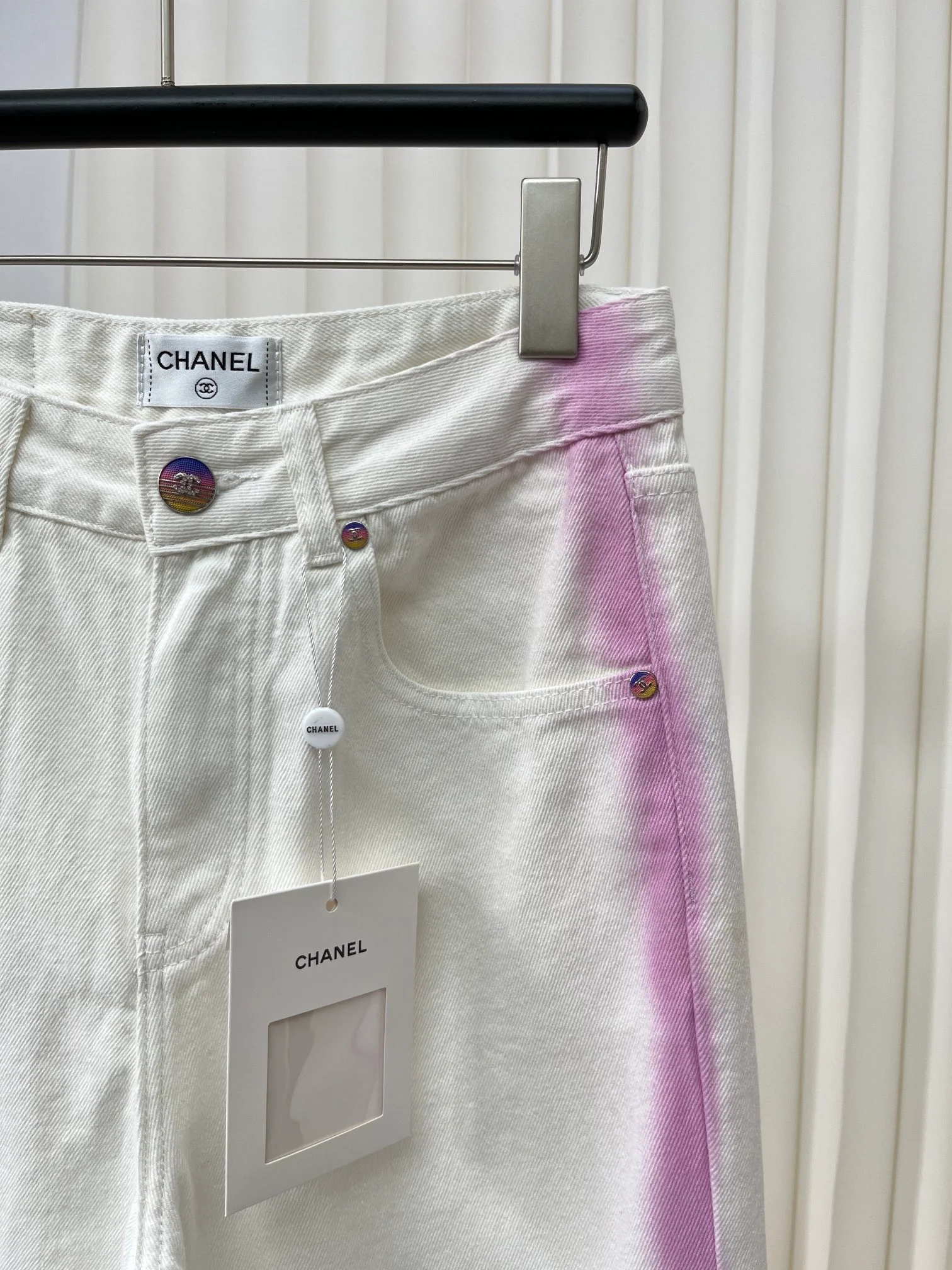 Джинсы Chanel 2403 с эффектом тай-дай