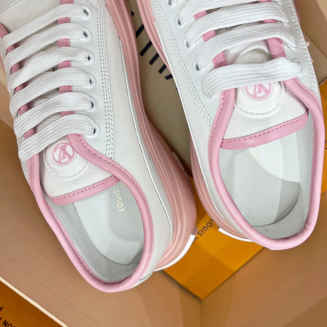 Серия LV-Squad - Кроссовки - Белые и розовые - 1