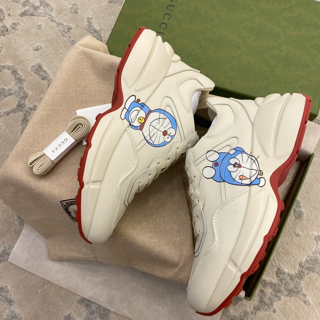 Массивные кроссовки Gucci - унисекс - 18