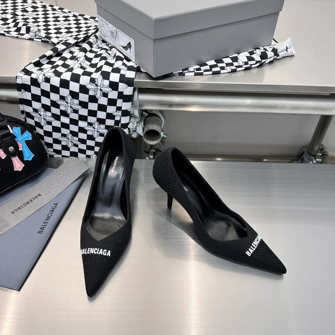 Balenciaga Весна/Лето 2023 - Туфли-лодочки на шпильке с острым носком - 9 см