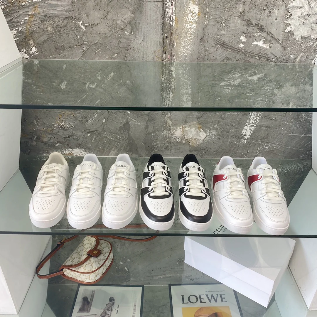 Новинка 2022 года от Celine - Белые кроссовки/Повседневная обувь - Унисекс - Черные